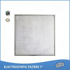10x24x1 Lifetime Air Filter - Electrostatic Washable Furnace A/C Silver Frame Galvanized 65% more efficiency - B0112QRWD8